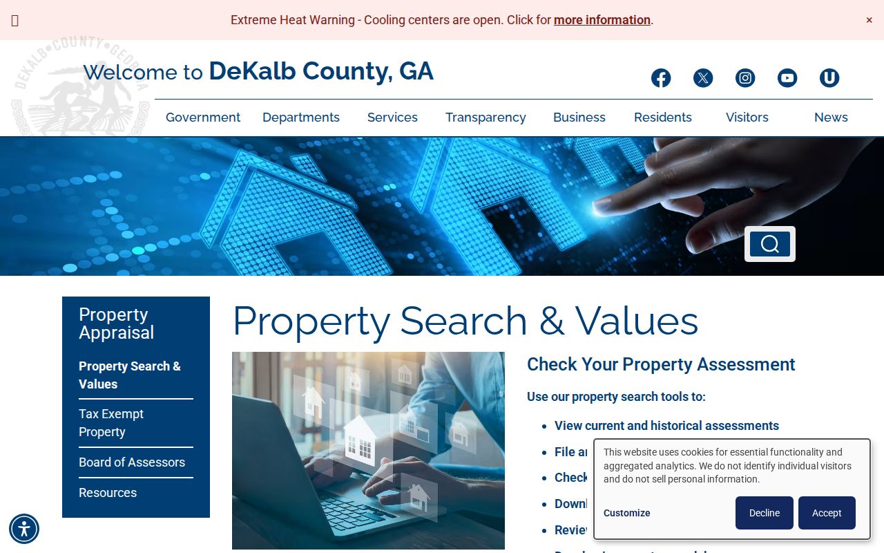 DeKalb County people search using property appraisal links