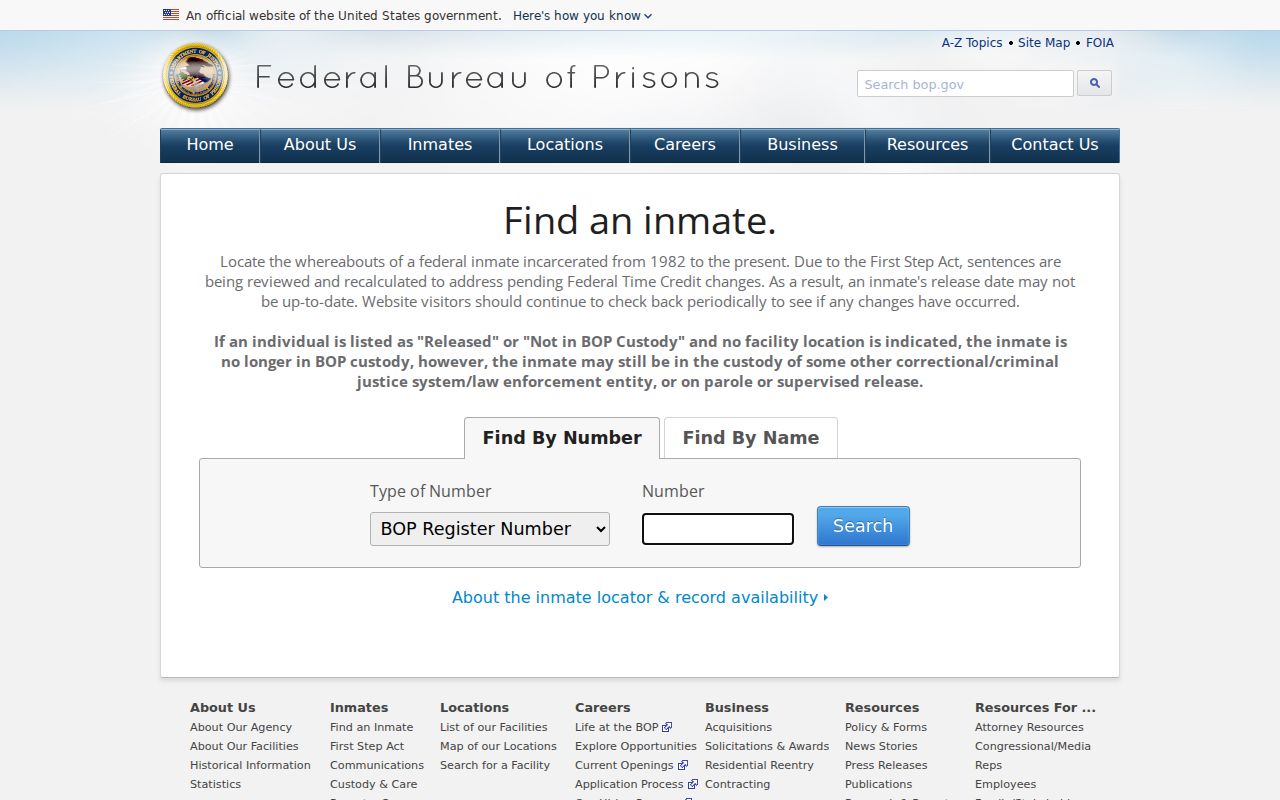 DeKalb County people lookup using the federal inmate locator